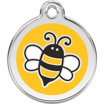 Red Dingo Bumble Bee Yellow Pet ID Dog Tags