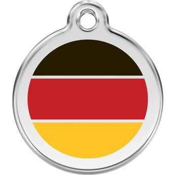 Red Dingo German Flag Pet ID Dog Tags