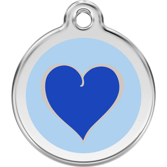 Red Dingo Blue Heart Pet ID Dog Tag