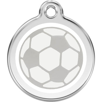 Red Dingo Soccer Ball Pet ID Dog Tags