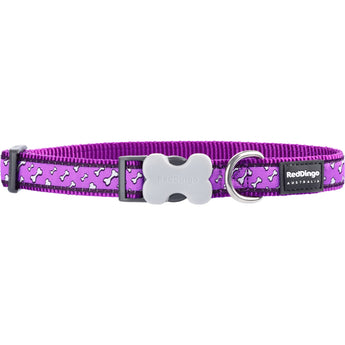 Flying Bones Purple Dog Collar
