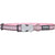 Reflective Bones Pink Dog Collar