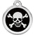 Red Dingo Skull/Crossbones Pet ID Dog Tags