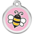 Red Dingo Bumble Bee Pink Pet ID Dog Tags