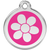 Red Dingo Flower Pet ID Dog Tags