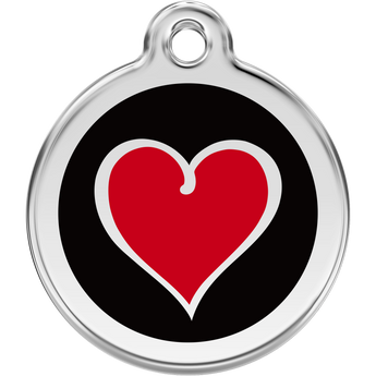 Red Dingo Red Heart Pet ID Dog Tags