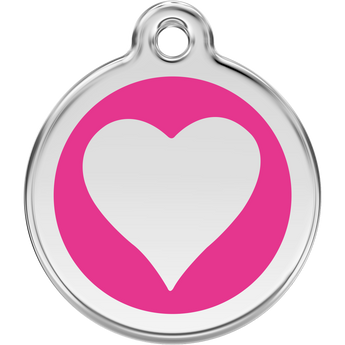 Red Dingo Heart Pet ID Dog Tags