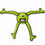 Tuffy Dog Toys Alien Green Legs