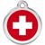 Red Dingo Swiss Cross Pet ID Dog Tags