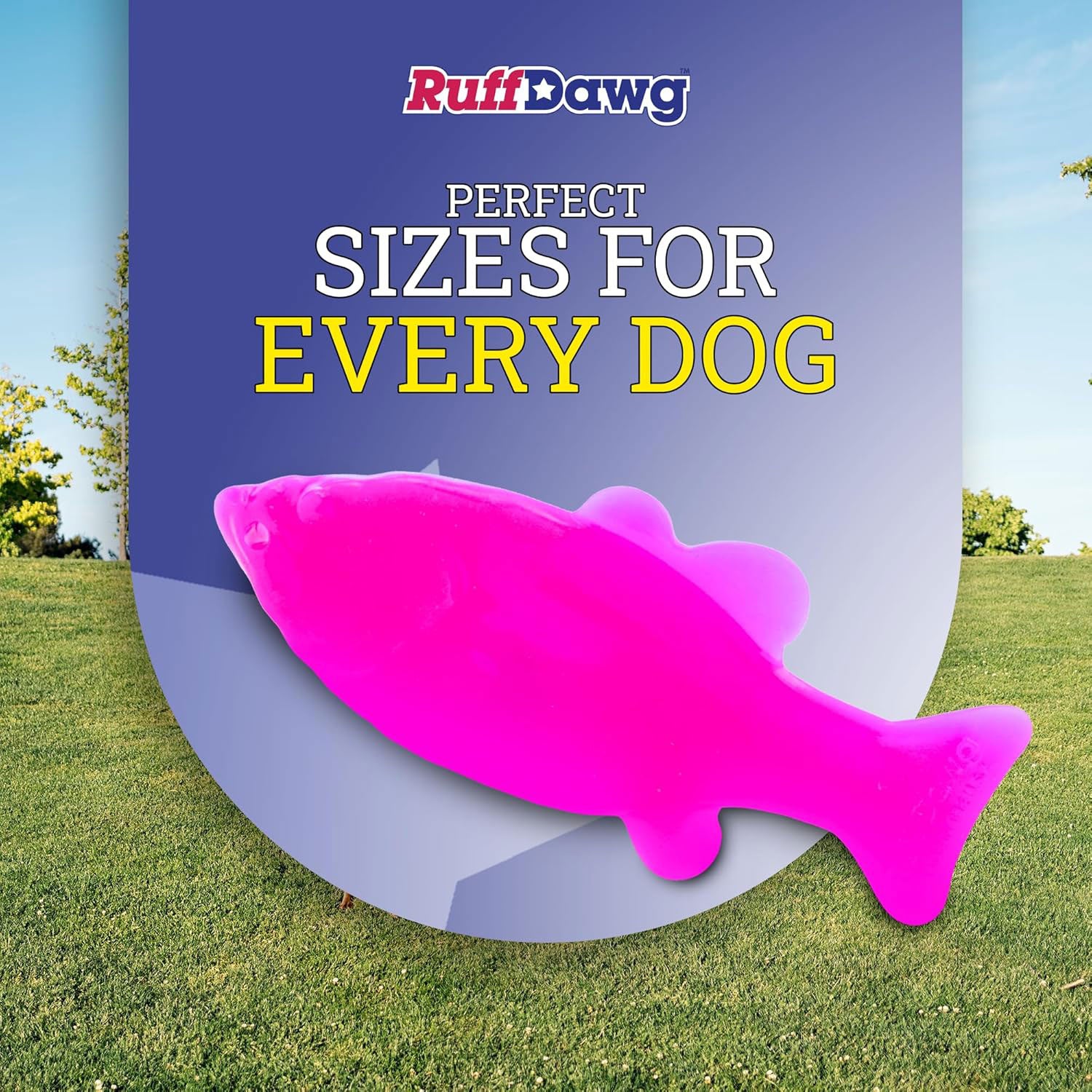 Toy Ruff Ruff Dawg Flying Minnow Rubber Retrieving Dog Toy – DogTuff