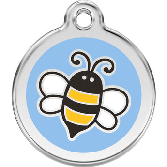 Red Dingo Bumble Bee Light Blue Pet ID Dog Tags