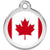 Red Dingo Canadian Flag Pet ID Dog Tags
