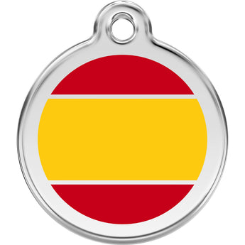 Red Dingo Spanish Flag Pet ID Dog Tags