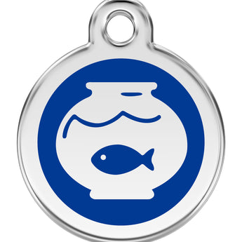 Red Dingo Fish Bowl Pet ID Cat Tags