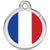 Red Dingo French Flag Pet ID Dog Tags