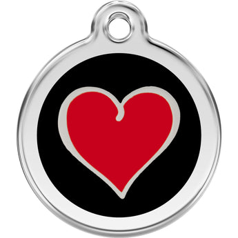 Red Dingo Red Heart Pet ID Dog Tags