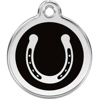 Red Dingo Horse Shoe Pet ID Dog Tags