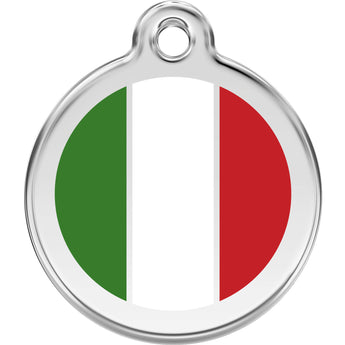 Red Dingo Italian Flag Pet ID Dog Tags