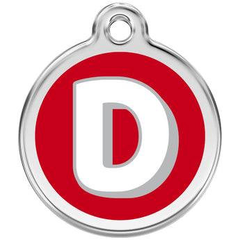 Red Dingo Alphabet Tag Letter D Pet ID