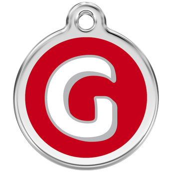 Red Dingo Alphabet Tag Letter G Pet ID