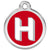 Red Dingo Alphabet Tag Letter H Pet ID