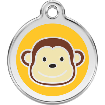 Red Dingo Monkey Pet ID Dog Tag