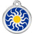 Red Dingo Tribal Sun Pet ID Dog Tags