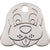 Red Dingo Stainless Steel Dog Face Pet ID Dog Tags