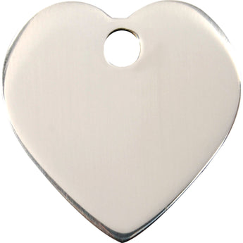 Red Dingo Stainless Steel Heart Pet ID Dog Tags