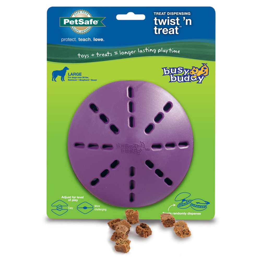 Pet Supplies : Pet Chew Toys : PetSafe Busy Buddy Twist 'n Treat Dispensing Dog  Toy - Small, for Medium Breeds.,Small 