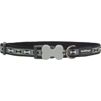 Bone Yard Black Collar 15mm (5/8" Wide - 9.5-14" Length)