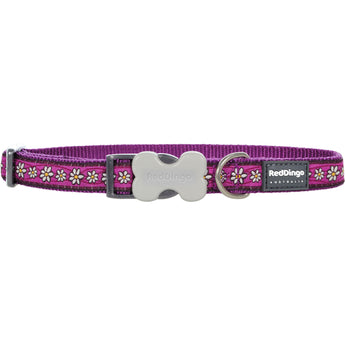 Daisy Chain Purple Dog Collar