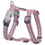 Reflective Bones Pink Dog Harness