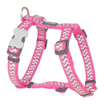Reflective Ziggy Hot Pink Dog Harness