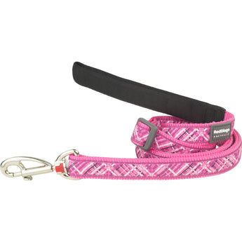Fianno Hot Pink Leash 12mm (1/2" Wide - 4-6' Length)