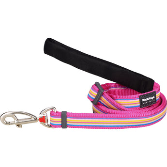 Horizontal Stripes Hot Pink Dog Leash