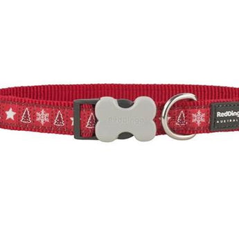 Santa Paws Red Collar 15mm (5/8" Wide - 9.5-14" Length)