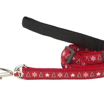 Santa Paws Red Leash 20mm (4/5" Wide - 4-6' Length)